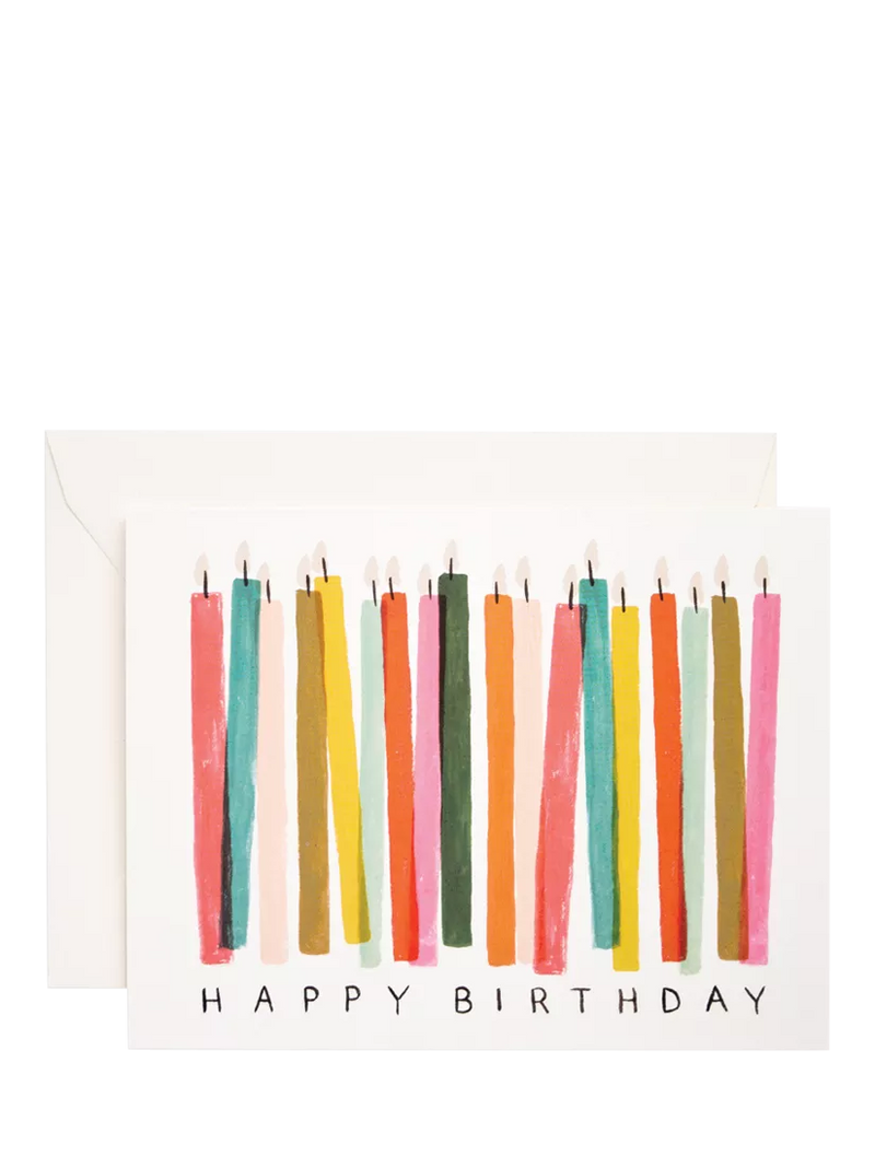 Rifle Paper Co birthday card blank inside natural envelope, UK version