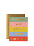 Rifle Paper Co. Stripes birthday card - British product