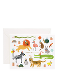 Rifle Paper Co Party Animals birthday card with foil, imported from the UK