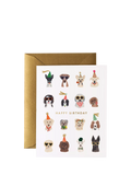 Rifle Paper Co. Party Pups birthday card, UK version
