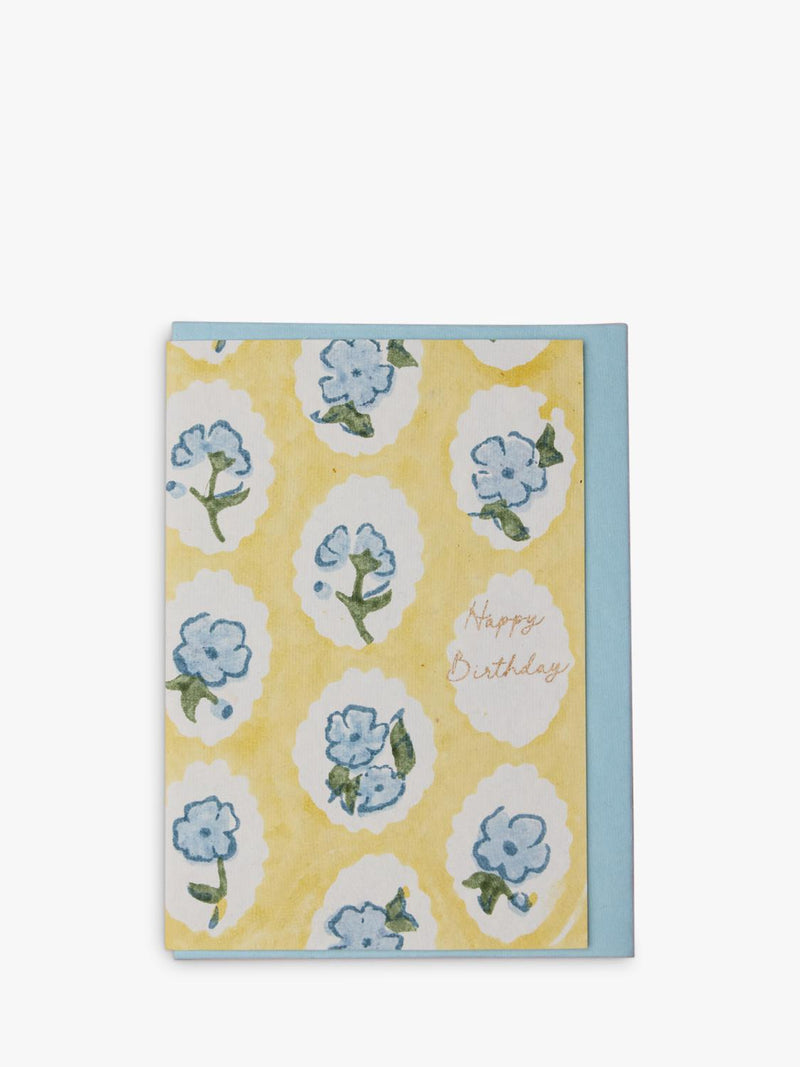 Paper Mirchi scallop tiles birthday card, imported from the UK