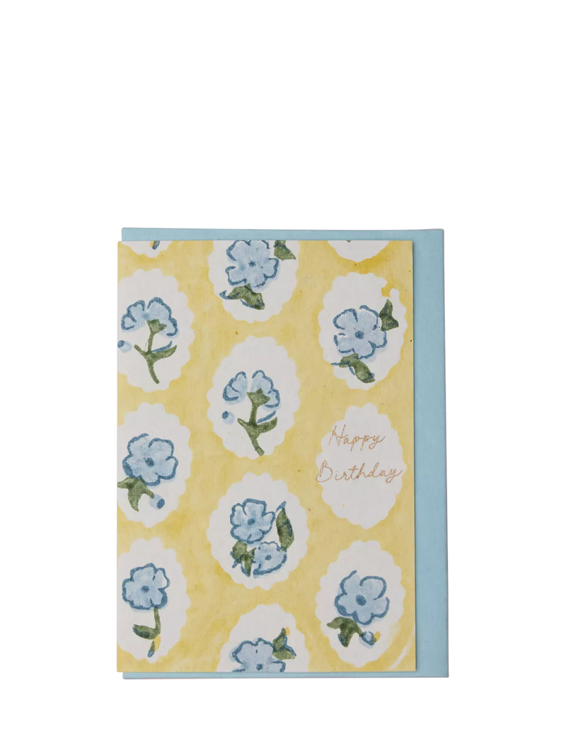 Paper Mirchi scallop tiles birthday card, imported from the UK