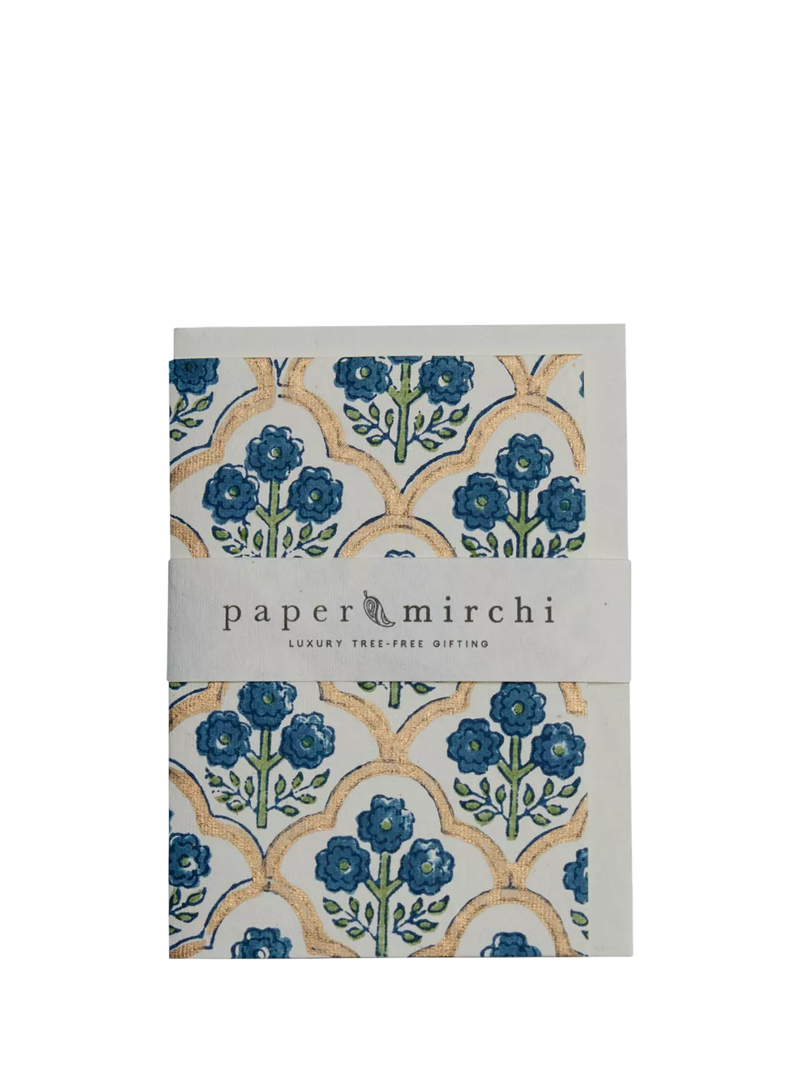 Paper Mirchi Trellis blank greeting card with envelope, imported from the UK