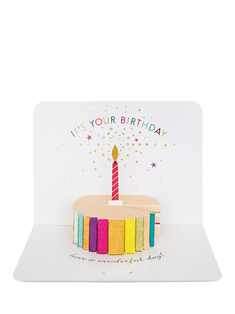 Art File pop up cake candle birthday card, imported from the UK