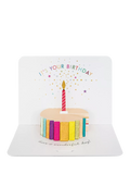 Art File pop up cake candle birthday card, imported from the UK