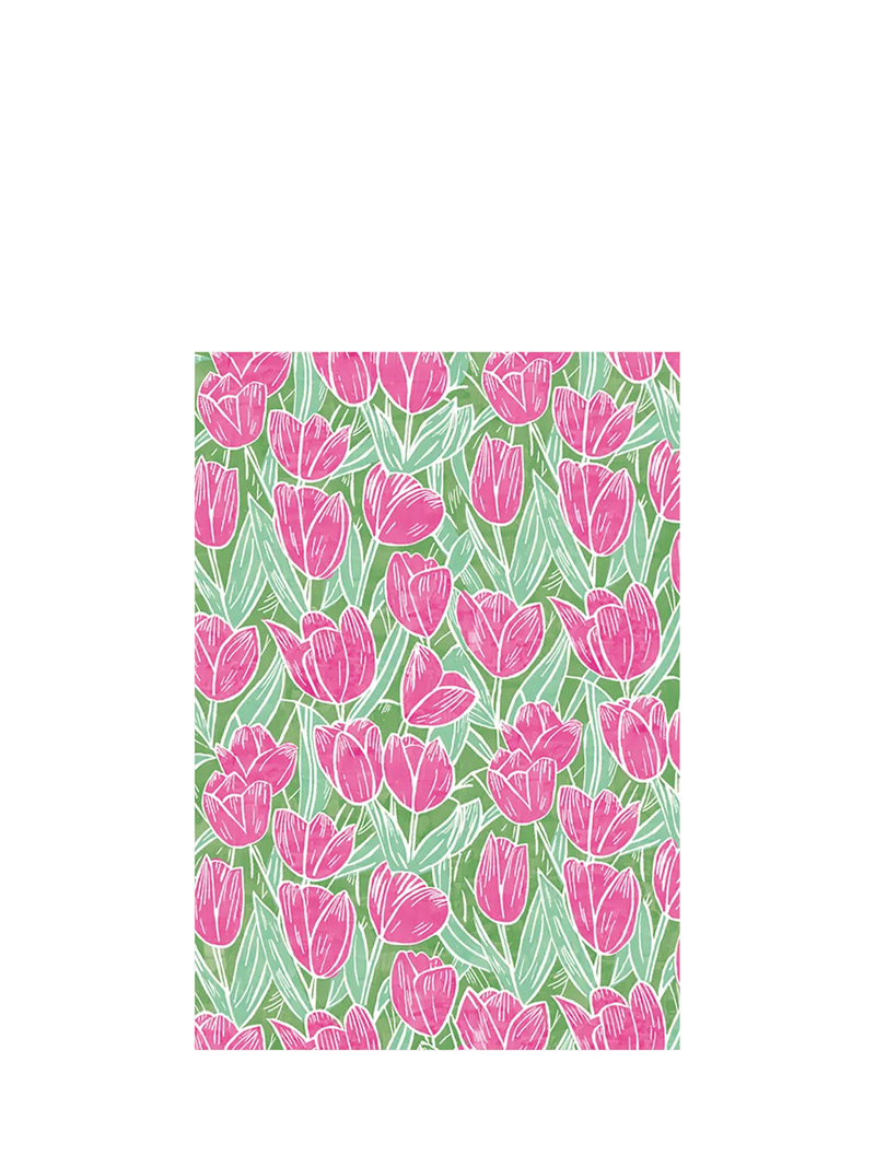 Art File tulips blank greeting card 140x105mm, UK version