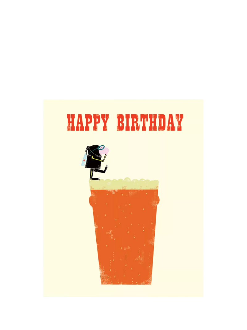 Art File pint of beer birthday card (British brand)