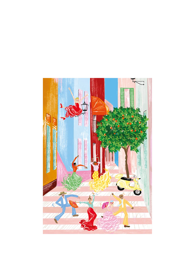 Art File Street Dancing greeting card 155x110mm, UK version