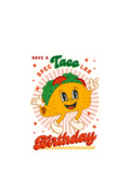 Art File Taco Face birthday card (British brand)