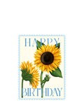 Art File sunflowers birthday card, imported from the UK
