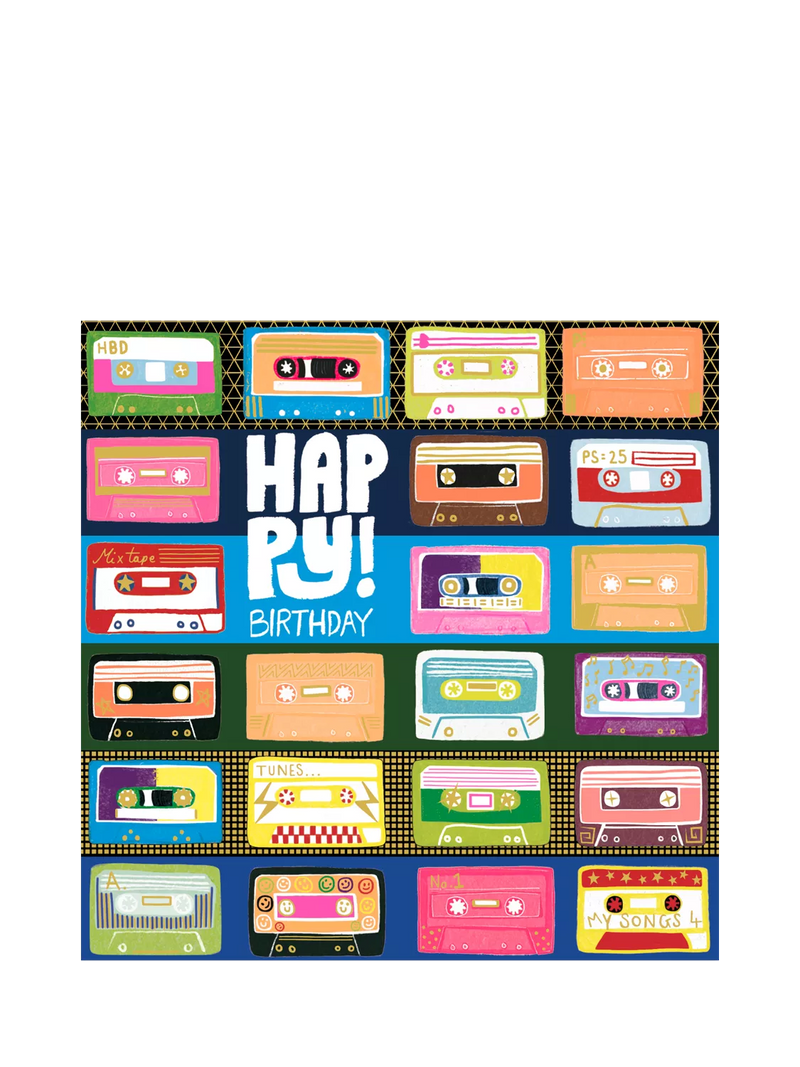 Paper Salad Cassettes birthday card (British brand)
