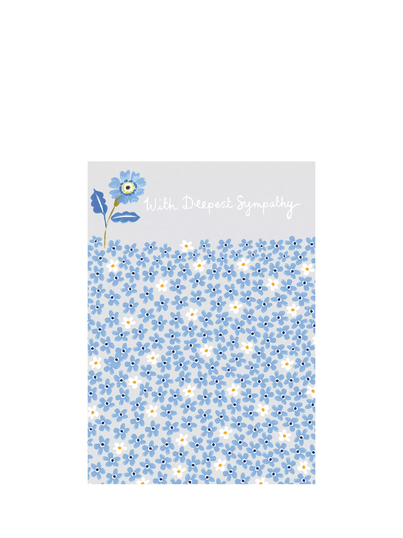 Paper Salad sympathy card, flowers design - British product