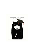 Art File bear graduation greeting card - British product