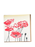 Penguin Ink poppy blank greeting card - British product