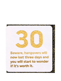 Brainbox Candy 30th Birthday Card blank inside - British product