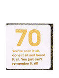 Brainbox Candy 70th birthday greeting card (British brand)
