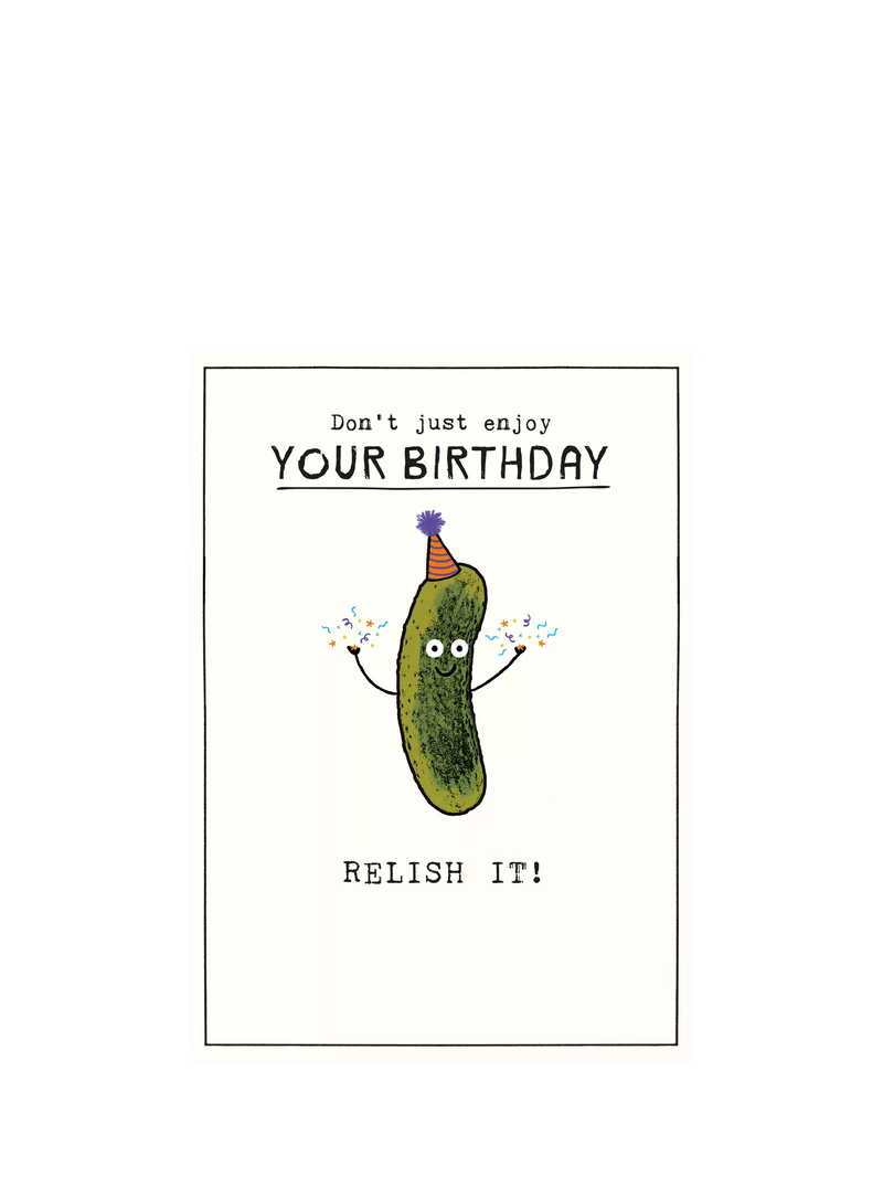 Pigment Relish It birthday card with brown envelope - British product
