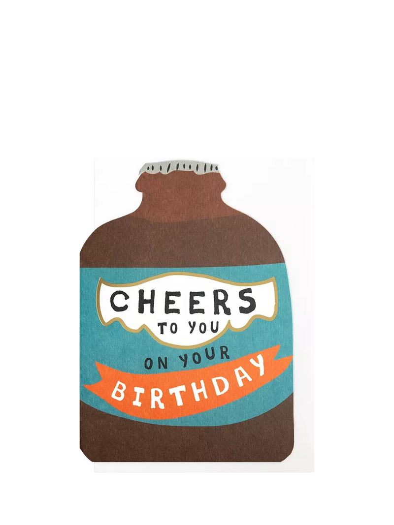 Caroline Gardner beer bottle birthday card - British product