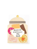 Caroline Gardner biscuit jar birthday card, imported from the UK