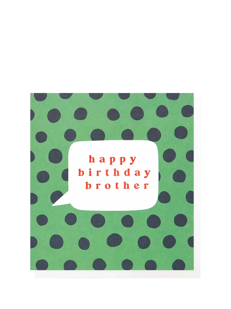Caroline Gardner birthday card for brother, spot UV finish, UK version