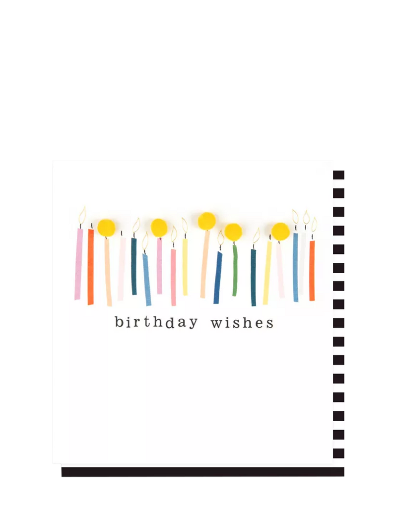 Caroline Gardner pom poms birthday card (British brand)