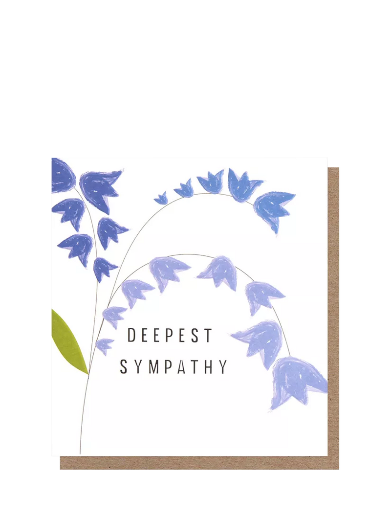 Caroline Gardner Bluebells sympathy card, UK version