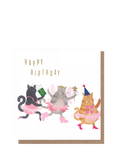 Caroline Gardner fairy ballerina cats birthday card, imported from the UK