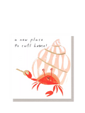 Caroline Gardner new home card with crab and key design (British brand)