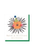 Caroline Gardner lion party hat birthday card, imported from the UK