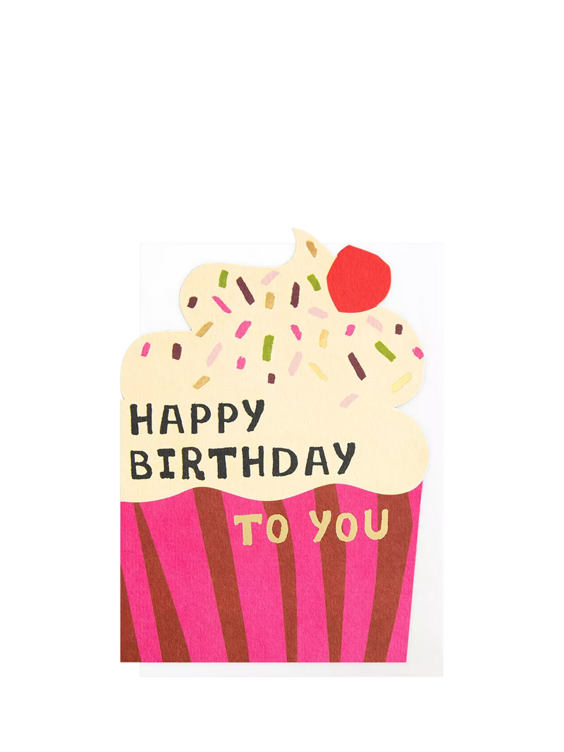 Caroline Gardner cupcake sprinkles birthday card (British brand)