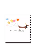 Caroline Gardner sausage dog pom poms birthday card, UK version