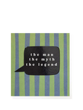 Caroline Gardner stripe birthday card 146x140mm, imported from the UK