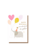 Caroline Gardner daughter birthday card blank inside with brown envelope - British product
