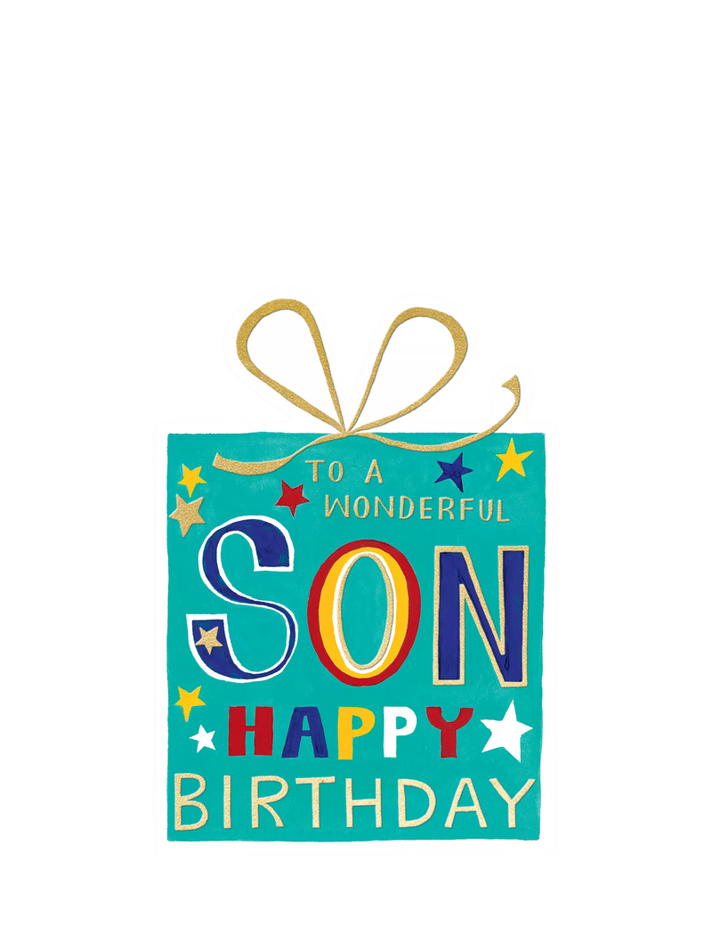 Rachel Ellen son birthday card with green envelope - British product