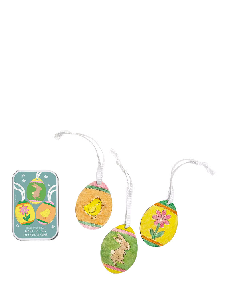 Cotton Twist wooden egg Easter decorations kit, imported from the UK