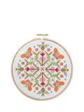 Historical Sampler Company butterfly mandala cross stitch kit - British product