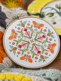 Historical Sampler Company butterfly mandala cross stitch kit - British product