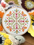 Historical Sampler Company butterfly mandala cross stitch kit - British product