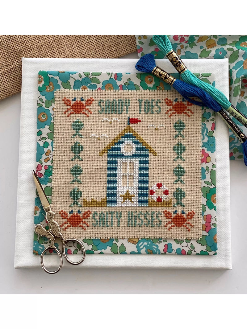 Historical Sampler Company Sandy Toes & Salty Kisses cross stitch kit - British product