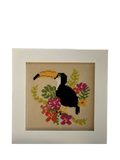 Historical Sampler Company tropical toucan cross stitch kit, imported from the UK