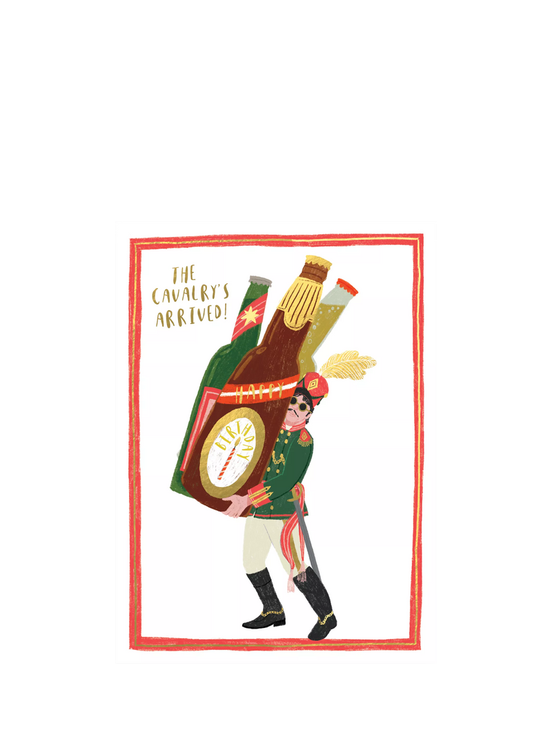 Eleanor Stuart birthday card with foil detail, blank inside - British product