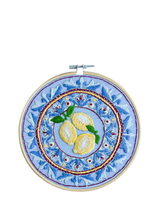 John Lewis MakeBox & Co Amalfi Lemons Plate Embroidery Kit- Buy online at McGrocer