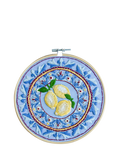 MakeBox & Co Amalfi Lemons plate embroidery kit 18cm (British brand)