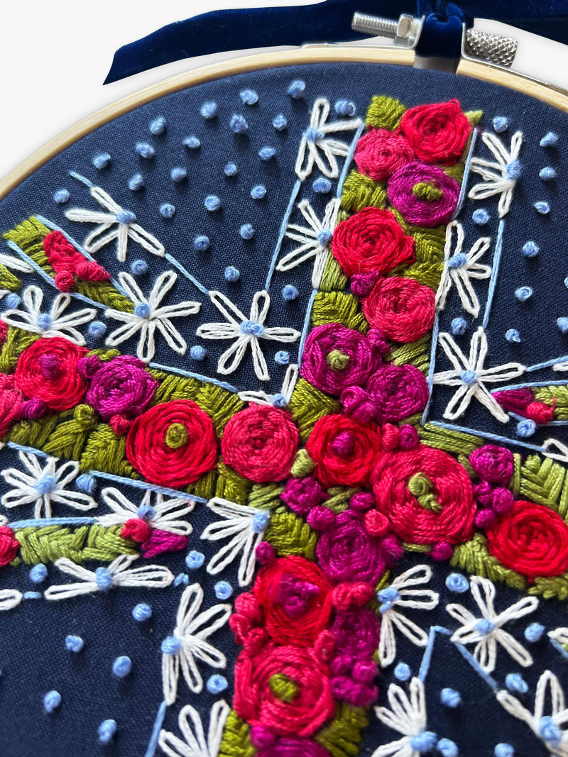 MakeBox & Co union flag embroidery kit - British product