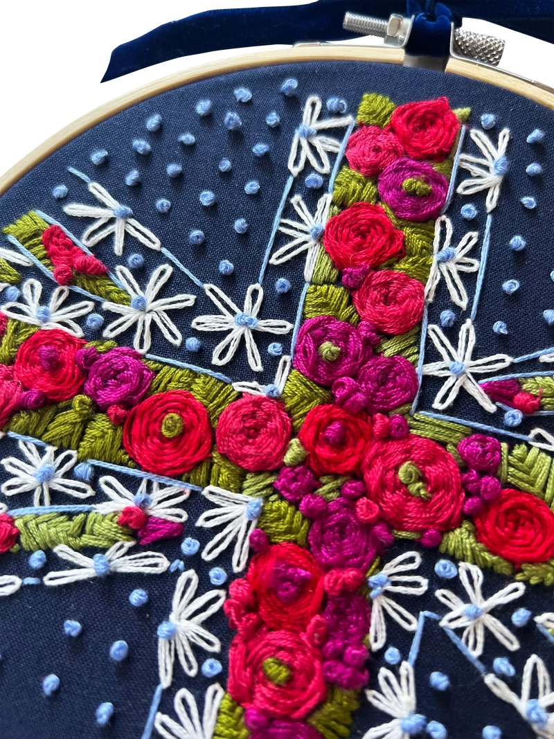 MakeBox & Co union flag embroidery kit - British product