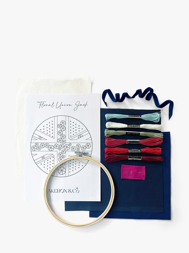 MakeBox & Co union flag embroidery kit - British product