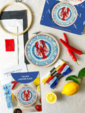 MakeBox & Co Lobster Plate Embroidery Kit, UK version