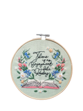 MakeBox & Co Enjoyment of Reading embroidery kit, UK version