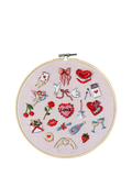 MakeBox & Co Love Tokens embroidery kit 8-inch, imported from the UK