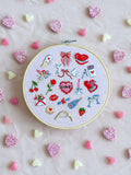 MakeBox & Co Love Tokens embroidery kit 8-inch, imported from the UK